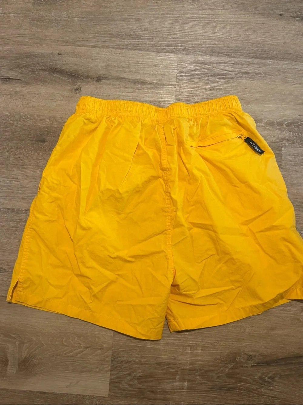 Men’s Ivy Crew Yellow Swim Trunks with Netting